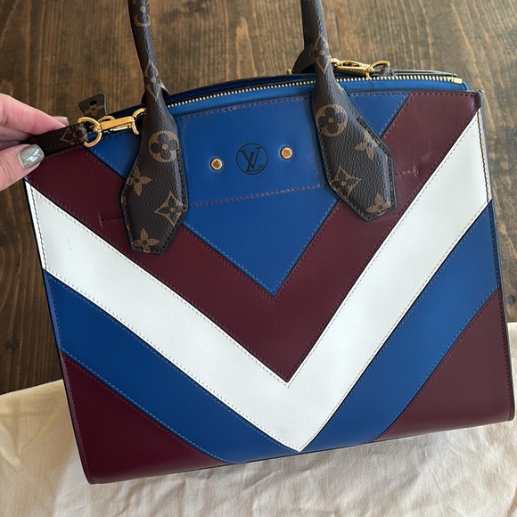 Louis Vuitton City Steamer Handbag Blue/Maroon - Picture 4 of 9